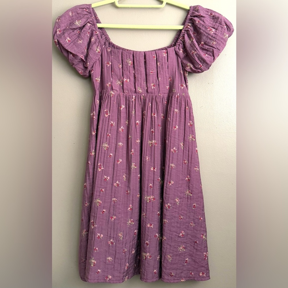 AEROPOSTALE CAP SLEEVE FLORAL EMPIRE WAIST JR’s XS FLOWY BABYDOLL DRESS NWT